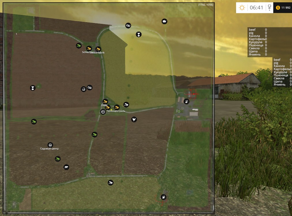 Ферма 15 мод карта