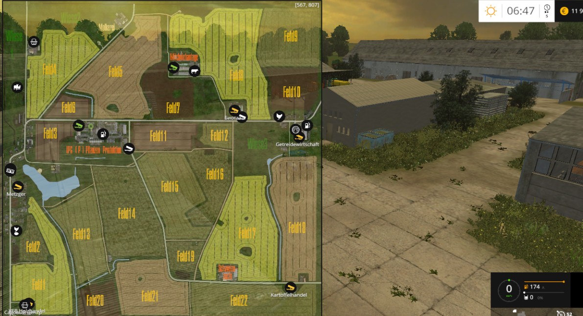 Карта kernstadt для farming simulator 2015