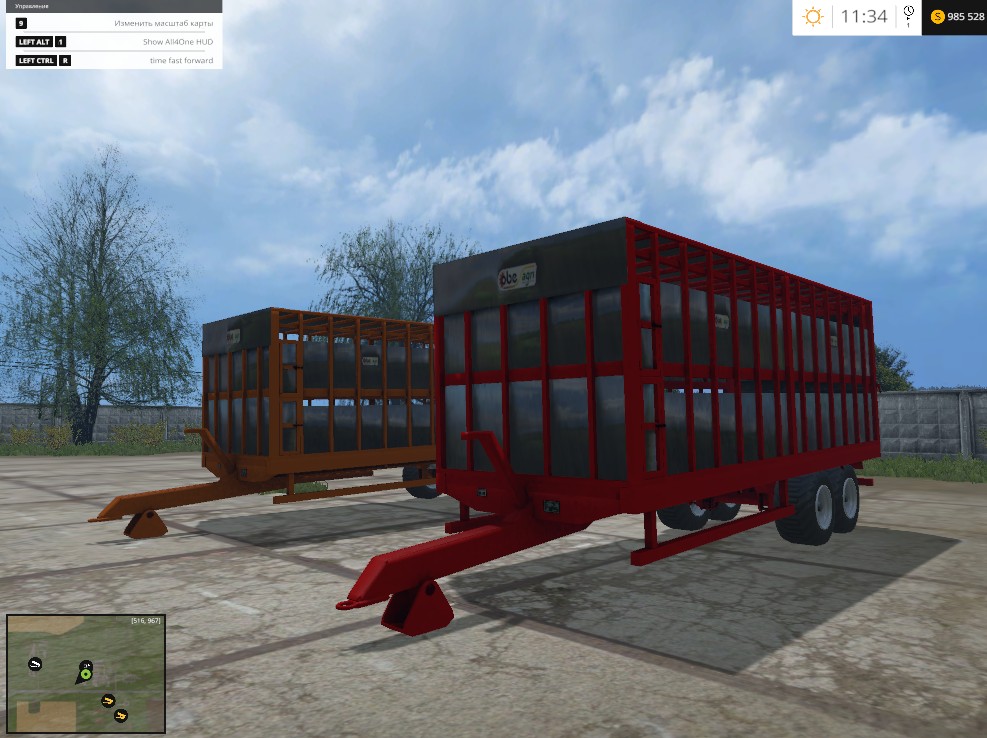 Прицеп для перевозки животных OBE Livestock для Farming Simulator 15