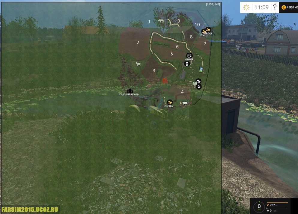 Карта Русская Глубинка для Farming Simulator 2015