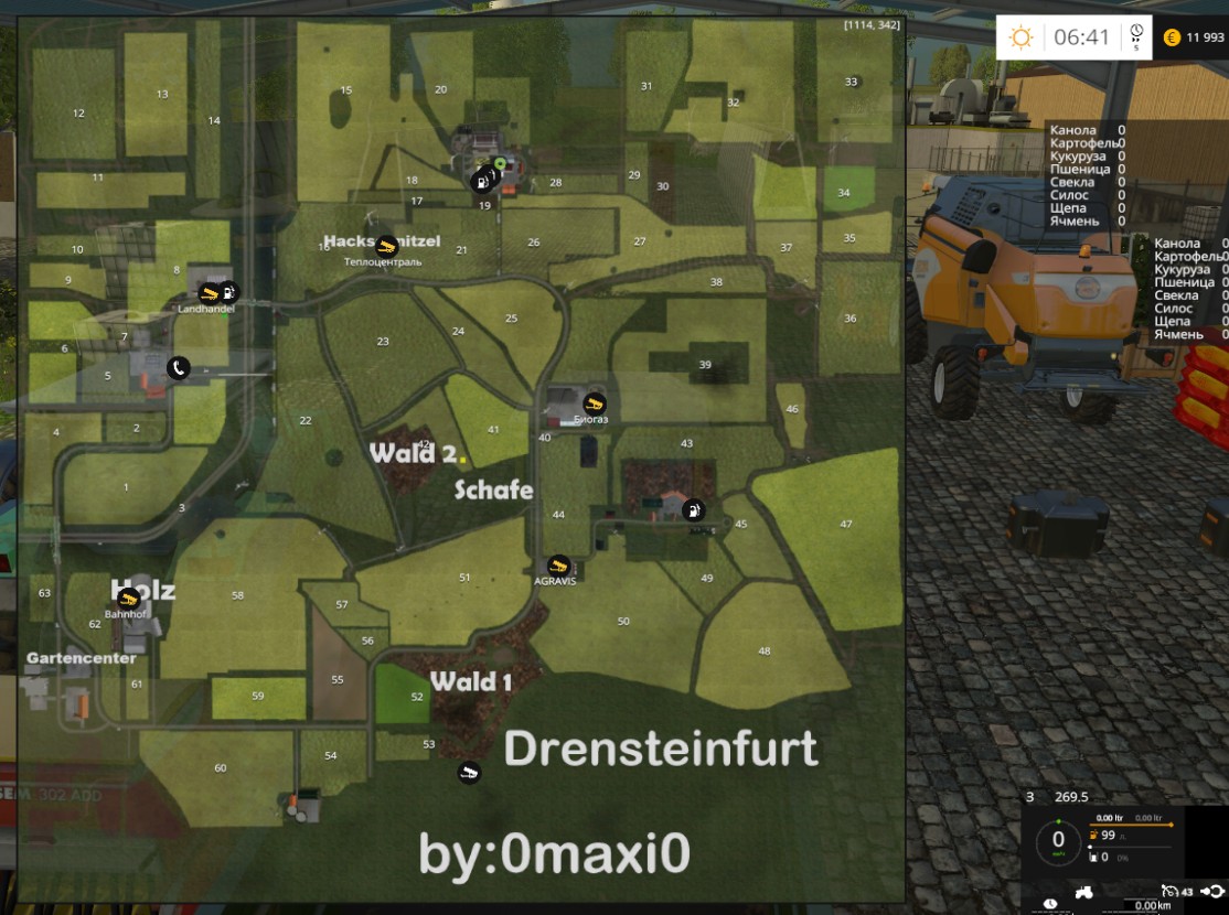 Карта DRENSTEINFURT V 1.0 для FS 15 скачать бесплатно